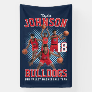 Basketball Player Custom Photo Bootleg Sports Banner