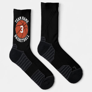 Basketball Player Custom Team Name & Number Sports Socks