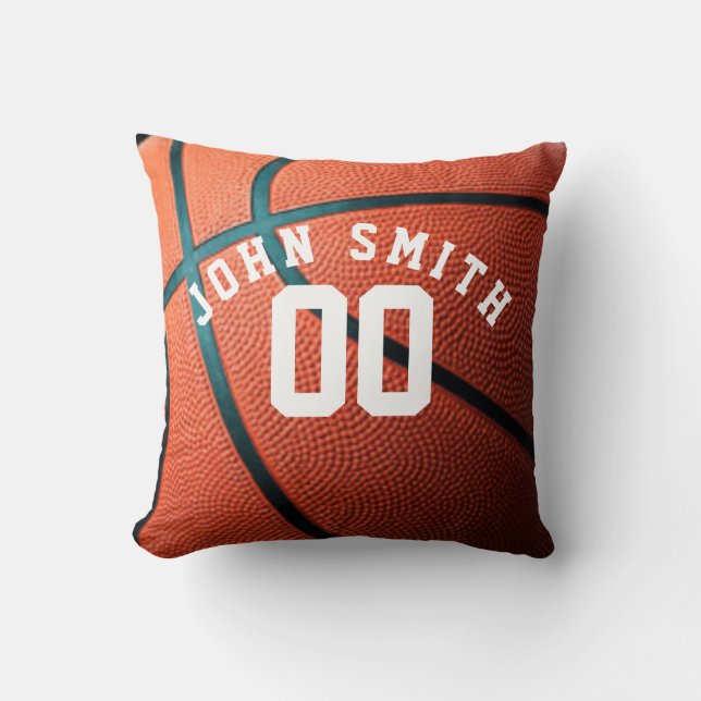 BASKETBALL PLAYER CUSTOMISE Retro Vintage  Throw Pillow (Front)