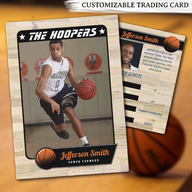 Basketball Player customizable Trading Card  (A stylish way to build a unique basketball card collection)