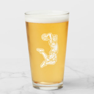Basketball Player Doing Slam Dunk Light Design Glass
