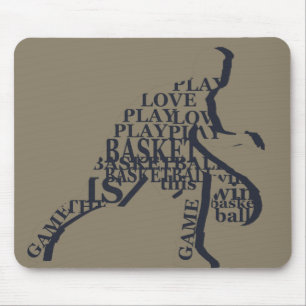 Basketball player dribbling mouse pad