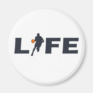 Basketball player driblling magnet