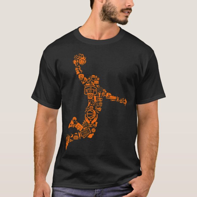 Basketball Player Dunk Basketball basketball forev T-Shirt (Front)
