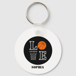 Basketball Player Girl, Basketball Girl Birthday Keychain