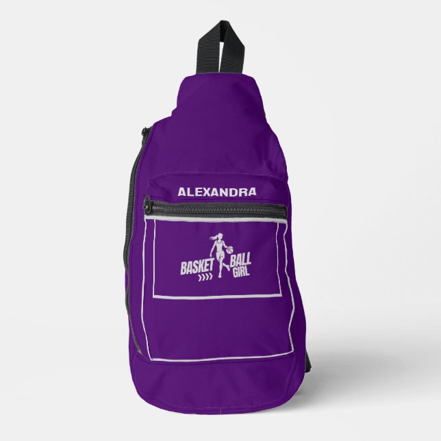 Basketball Player Girl, Team, Birthday Gift Sling Bag (Front)