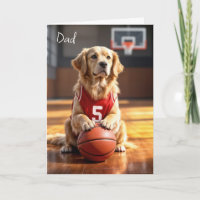 Basketball Player Golden Retriever For Dad