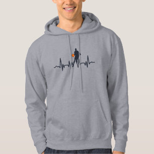 Basketball player heartbeat hoodie