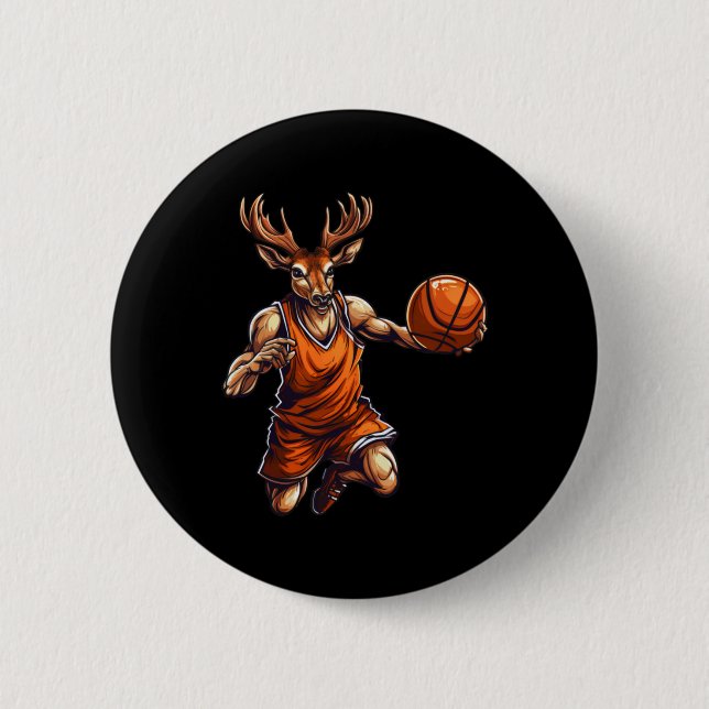 Basketball Player Hirsch  2 Inch Round Button (Front)