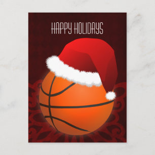 basketball player Holiday greeting Postcard