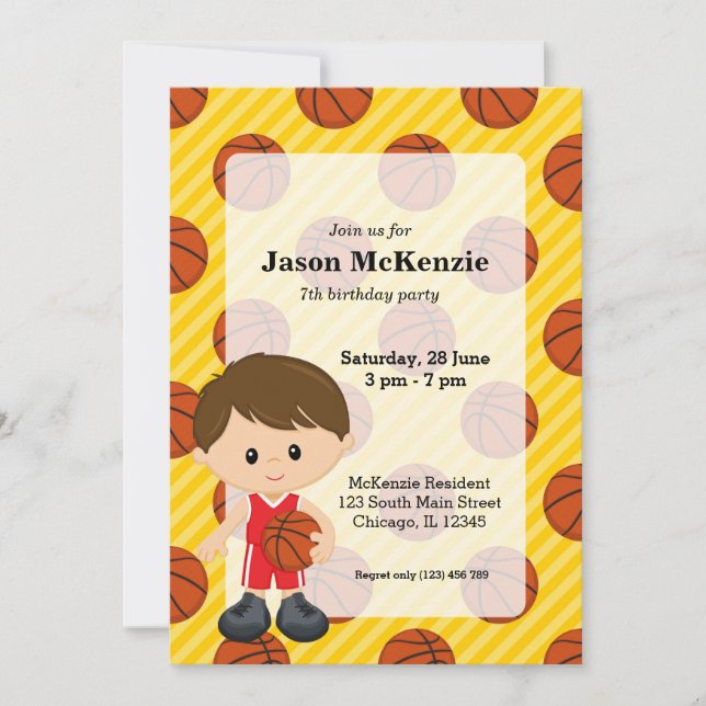 Basketball player invitation (Front)