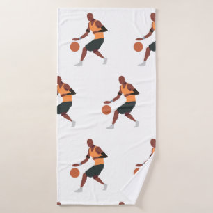 Basketball player is playing bath towel
