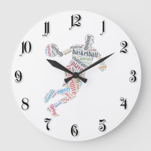 Basketball player large clock