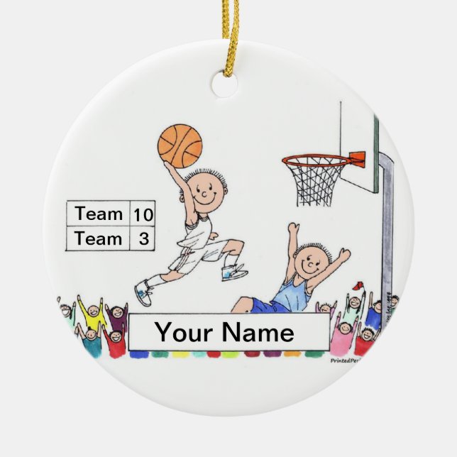 Basketball Player - Male Ceramic Ornament (Front)
