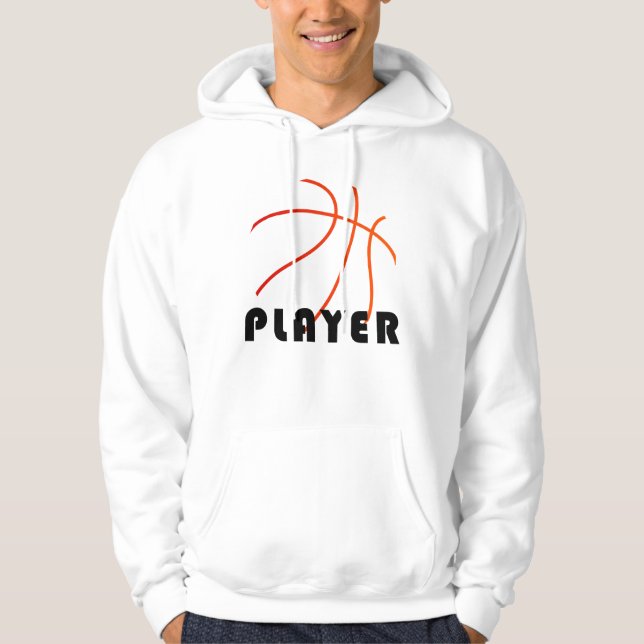 Basketball Player | Mimimal Modern Design Hoodie (Front)