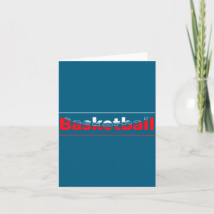 Basketball Player Minimalist Geometric Arch Design Card