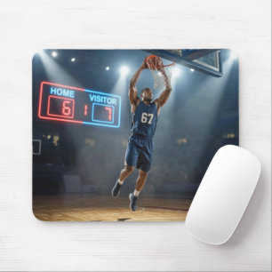 Basketball Player Number 67 Jump Shot Mouse Pad