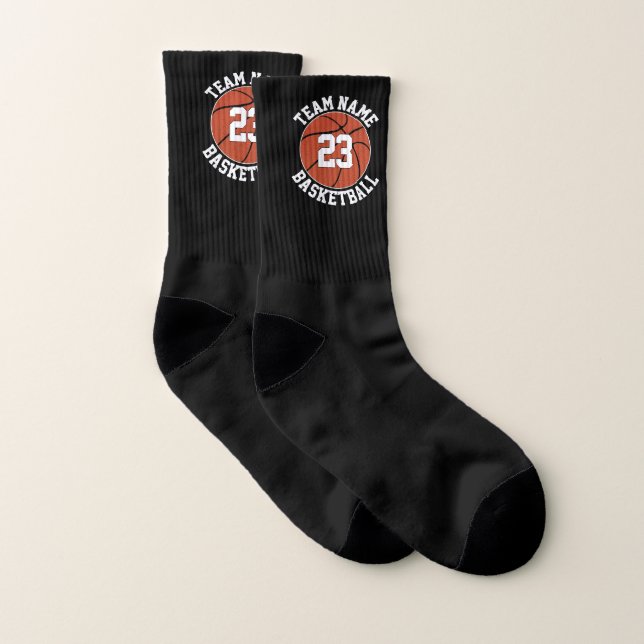 Basketball Player Number, Team Name and Colour Socks (Pair)