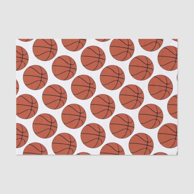 Basketball Player or Coach Sports Party Gift Wrap Tissue Paper (Front)