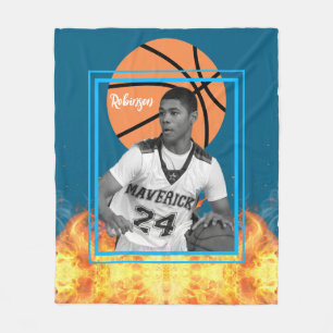 Basketball Player Personalized Photo Fleece Blanket