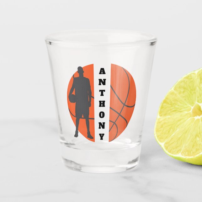 Basketball Player Personalized Shot Glass (Front)