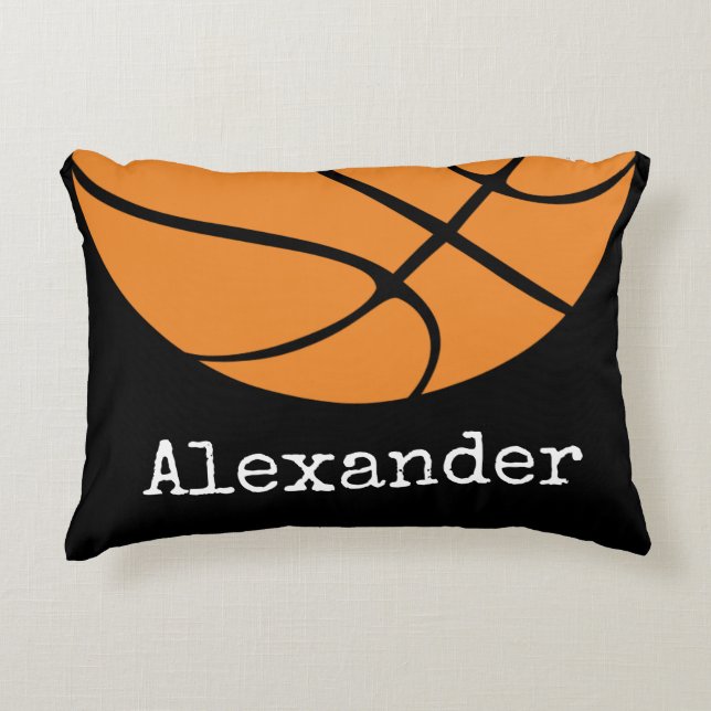 Basketball Player Personalized with name  number A Accent Pillow (Front)