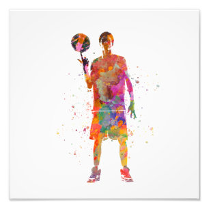 Basketball player photo print