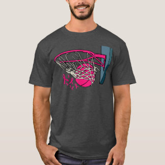 Basketball Player Pink Ribbon Breast Cancer Awaren T-Shirt
