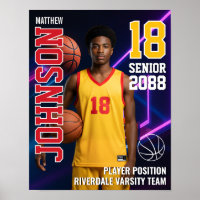 Basketball Player Senior Team Custom Photo Sports