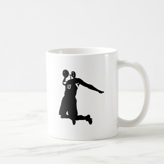 Basketball Player Silhouette Coffee Mug (Right)
