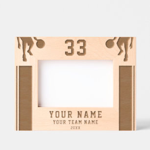 Basketball Player Silhouette Sports Keepsake Etched Frames