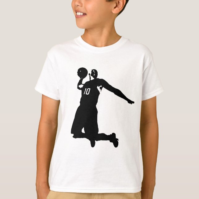 Basketball Player Silhouette T-Shirt (Front)