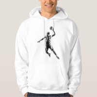 Basketball Player Slam Dunk Dark Design