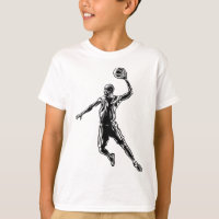 Basketball Player Slam Dunk Dark Design