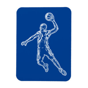 Basketball Player Slam Dunk Light Design Magnet