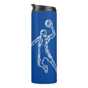 Basketball Player Slam Dunk Light Design Thermal Tumbler