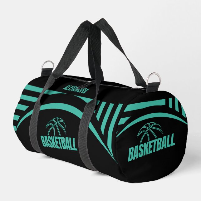 Basketball Player, Team, Birthday Gift     Duffle Bag (Left Corner)