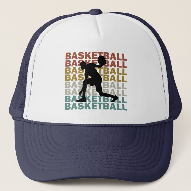 Basketball player vintage trucker hat (Front)