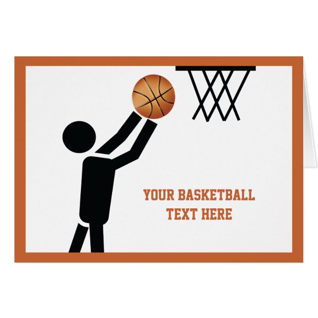 Basketball player with ball custom (Front Horizontal)