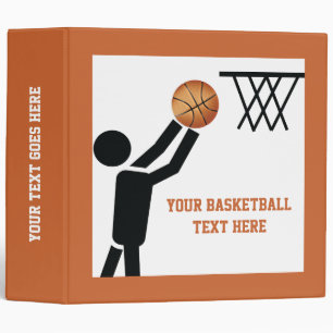 Basketball player with ball custom binder