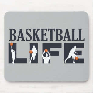 Basketball players driblling mouse pad