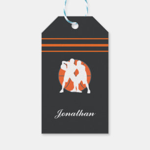 Basketball Players Name Initial Personalized Sport Gift Tags