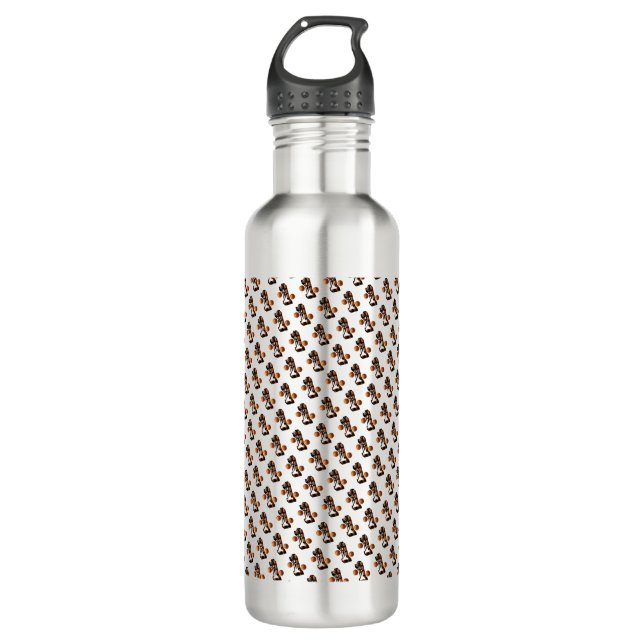 Basketball Players Number One With Basketballs,  710 Ml Water Bottle (Front)