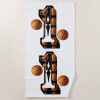 Basketball Players Number One With Basketballs,