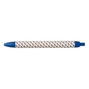 Basketball Players Number One With Basketballs, Blue Ink Pen