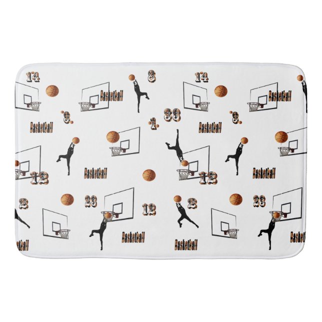 Basketball Players Pattern, Bath Mat (Front)