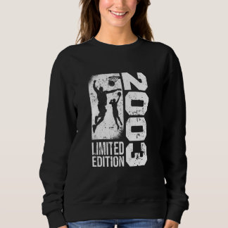 Basketball-Players Vintage born 2003 Birthday Bask Sweatshirt