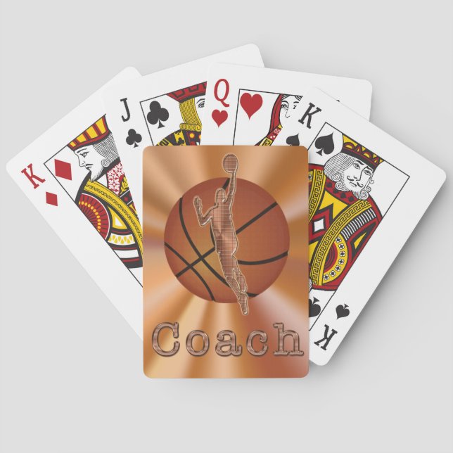 Basketball Playing Cards, Basketball Coach Gifts Playing Cards (Back)
