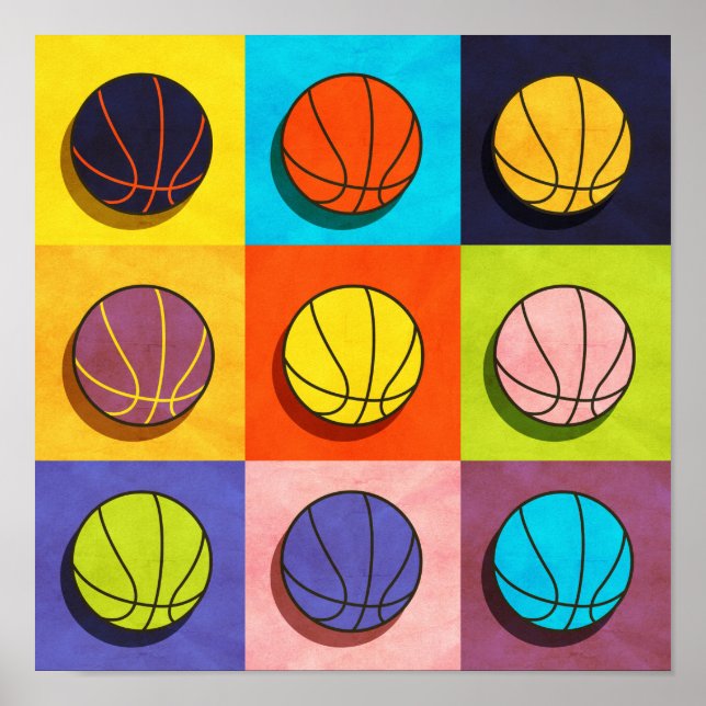 Basketball Pop Art Poster (Front)