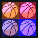 Basketball Pop Art Print<br><div class="desc">Popular American and International Game Artworks - I Love This Game. Popular Sports - Basketball Game Ball Image.</div>